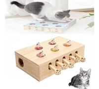 Interactive Cat Scratcher Toy with Whack-A-Mole Game for Indoor Cats to Play and Exercise