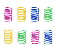 Interactive Cat Spring Toys, Colorful Plastic Springs, Stimulate Cat's Hunting Instincts, Great for Jumping and Bounce Play, 4.5cm Kitten Toy Set (8-Pack)