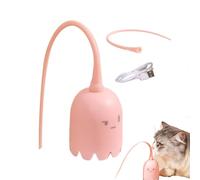 Interactive Cat Tail Teaser - Automatic Teaser Wand for Cats that Mimics the Swinging of the Animal Tail | Bored Cat Exercise Toy for Indoor Use, Flexible Black