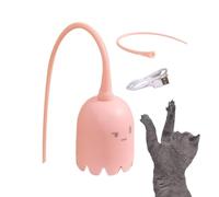 Interactive Cat Teaser Wand - Automatic Electric Cat Toy, Rechargeable Magic Tail Stick with Silicone Teaser, Smart Electronic Wand for Indoor Kittens, Attractive Pet Exercise Toy