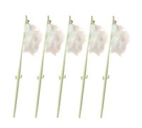 Interactive Cat Teaser Wand Toy, 38 cm Length, Feather Toys with Bell, 8-Piece Set for Indoor Cats and Kittens