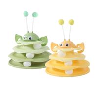 Interactive Cat Tower - 3-Layer Exercise Game, Indoor Ball Track, Cat Play Stack, Active chasesToy | Physical Exercise Tower Build for Living Room Bedroom Home Apartment Farmhouse Feline Fun Use