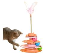 Interactive Cat Tower Toy, Kitten Ball Track Turntable, Strong, Non-Slip Base Design, Fun Training Game, Attractive Entertainment Solution, Suitable for Animal Lovers