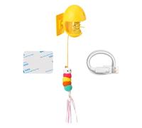 Interactive Cat Toy - 1 Portable Lighted Bite Resistant Exerciser Pet Toy | ToJ For Kitten - For Bedroom, Study, Living Room, Cabinet, Wall, Door Frame, Ra