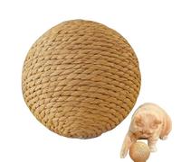 Interactive Cat Toy - 10 cm Interactive Braided Scratching Ball for Cats, Extra Large, Self-Praise, Boring Crafts, Cat Sticks, Sound Ball for Teething Cat Toy, Sisal Ball, Nat