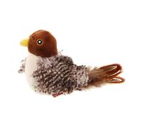 Interactive Cat Toy - 14cm Plush Bird, Realistic Chirping Sound, Flapping Motion, Flying Simulation, Body, Lightweight 40g | Chirping Plush Bird Toy For Indoor Kitty Exercise Play
