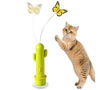Interactive Cat Toy | 2 Mode Rechargeable Self-Play Detachable Rod with Suction Cup,Toys for Cats,for Couch Corner Floor Travel Outdoor Play Enrichment Home Furniture