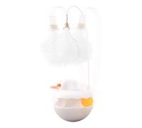 Interactive Cat Toy - 3.54 x 9.84 Inch Duck Shape Kitten Stick Game Activated Toy Soft Durable Material Safe Lightweight Design Birthday Fun