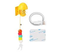 Interactive Cat Toy - 3.54x3.15 Inches Auto Retract Electric Toy for Entertainment, Exercise with Sound, Rope Toys for Kitten, Bedroom, Study, Room Play, Small, Big Animals Easy Storage