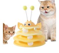 Interactive Cat Toy - 3-Level Teaser Cute,Fun Indoor Cat Toys Interactive Games,for Enrichment Mental Physical Stimulation Exercise Play Home Boredom