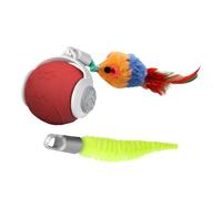 Interactive Cat Toy, Auto Rolling Cat Game, 2.4 in Smart Motion Pet Ball with Tail for Self Entertainment, Electric Indoor Running Exercise, Active Kitten Training Play Accessory