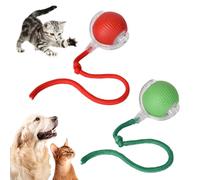 Interactive Cat Toy Ball for Indoor Cats | Automatic 360° Rolling Cats Ball with LED Lights | Motion Activated Cat Balls Toy for Kitten, Puppy & Small Dogs | Self-Moving Pet Toys for Exercise (B)