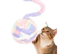 Interactive Cat Toy Ball Soft Colorful Hand-Woven Supplies with Bell Inside