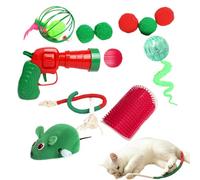 Interactive Cat Toy - Cat Ball Mice Toy for Teething | Christmas Puzzle Teaser Set - for Boredom Relief Behavior Enrichment Indoor Mental Stimulation Holiday
