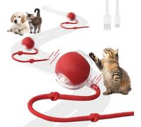 Interactive Cat Toy Cat Ball Self-Employment Electric Ball USB Charging Magic Ball Dog Automatic Rolling 3 Working Modes Interactive Play Ball with Tail for Cats and Dogs