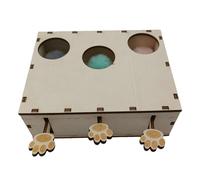 Interactive Cat Toy - Cat Strike Game | Wooden Mole for Cats, Puzzle Feeders for Cats, Innovative and Multifunctional | Food Dispenser for Cats, Kittens, Domes Animals