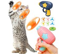 Interactive Cat Toy, Catapult Launcher with Glowing LED, Outdoor Flying Saucer Blaster for Pet Exercise and Night Play, for Pet Lovers