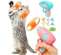 Interactive Cat Toy, Catapult Launcher with Glowing LED, Outdoor Flying Saucer Blaster for Pet Exercise and Night Play, for Pet Lovers