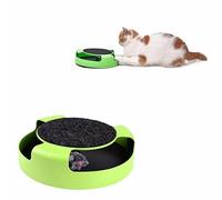 Interactive Cat Toy - Catch The Mouse Teaser with Built-In Scratch Board | Fun & Engaging Kitten Toy for Indoor Cats