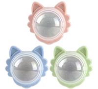 Interactive Cat Toy Catnip Ball | 3X Rotatable Cat Chew Toy Catnip Balls,Rotatable Cat Snack Catnip Balls for Small, Medium, Large Cats, Kitten