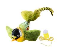 Interactive Cat Toy, Chirping Catnip Toy, Sounding Bird Simulation, Touch Activated Hanging Plush Feather for Indoor, Mental Simulation, Exercise and Playing, 5.12x2.76 Inches