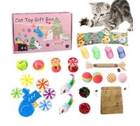 Interactive Cat Toy, Christmas Theme Plush Mouse Doll Set, Scratch-Resistant Kitten Exercise Toys, Pet Play Accessories, Kit A