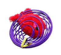 Interactive Cat Toy | Colorful Fun Stretchable Pet Games | Stimulating Cat Toys | for Training Exercise Hunting Simulation Scratching Post Climbing Home Indoor Floor Play Travel