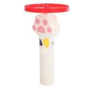 Interactive Cat Toy Disc for Outdoor Indoor Play White Sturdy Construction Ergonomic Control for Kitten Night Time Fun ABS 6x Flying Disc Toy for Cat Chase Fetch