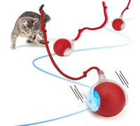 Interactive Cat Toy Dog Toy, Electric Automatic Rolling Moving Toys, Self Activated Play Smart Rolling Ball for Cats & Dogs, Chase Teaser Pet Ball for Bored Indoor Cats/Kittens/Dogs, Rechargeable