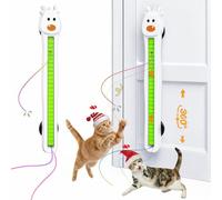 Interactive Cat Toy, Door-Mounted Automatic Moving Enrichment Cat Toy with Adjustable Motion Modes Rechargeable Electric for Indoor Kittens & Bored Adult Cats Hands-Free Play Accessory