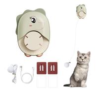 Interactive Cat Toy,Electric Hanging Teaser with Automatic Motion for Cats | Automatic Lifting Motion, Flexible Adhesive Mounting System, Built-in Sounding Bell, Sturdy ABS Structure, Rechargeable
