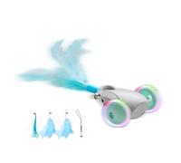 Interactive Cat Toy - Electric Moving Mice, feathers Bell Attachment, Led Lights Feature, Sturdy Battery Operated Design | Engaging Indoor Outdoor Exercise Play for Cats Kittens Pet Supplies