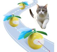 Interactive Cat Toy for Indoor Cats, Automatic Moving Ball Toy Suitable for Indoor Adult Cats and Kittens Suitable for All Cat Breeds Fast Rolling Motion Sensor Light-up Effect (Yello)