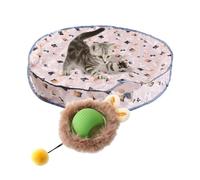 Interactive Cat Toy for Indoor Cats - Cat Toy with Light&chirping Bird | Quiet Automatic Rechargeable Oxford Hunting Cover for Exercise Training Hunt Play Entertain Christmas Birthday