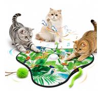 Interactive Cat Toy for Indoor Cats, Electric Hide Toy with Music & Motion Sensor, 3 Modes, 1800 mAh Rechargeable, Automatic Sleep Mode with Interchangeable Accessories