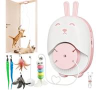 Interactive Cat Toy for Indoor Cats, Electric Smart Door Hanging Clip Pet Toy Set, Auto Cat Teaser with 2 Motion Modes, USB Rechargeable, No Installation Required Durable Safe, Kitten Adult Self Play