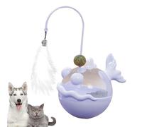 Interactive Cat Toy, Indoor Activity for Kittens with Catnip, Angel with Treat Container, Motion Toy for Hunting Simulation Against Boredom for Domestic Cats