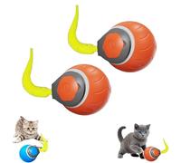 Interactive cat toy, indoor automatic moving dog toy ball, USB rechargeable smart pet ball, electric dual-speed adjustment, with replaceable tail, cat set.