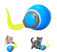 Interactive cat toy, indoor automatic moving dog toy ball, USB rechargeable smart pet ball, electric dual-speed adjustment, with replaceable tail, cat set.