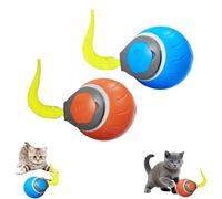Interactive cat toy, indoor automatic moving dog toy ball, USB rechargeable smart pet ball, electric dual-speed adjustment, with replaceable tail, cat set.