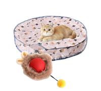 Interactive Cat Toy | Indoor Cat Toy with Rolling Ball | Quiet Automatic Rechargeable Oxford Hunting Cover for Exercise Training Hunt Play Entertain Christmas Birthday