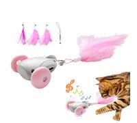 Interactive Cat Toy Mice, Squeaky Moving Cat Toy Lights, 7.87x2.64x1.18 Inches, Pendant Hanging Teasers, Indoor & Outdoor Exercise, for Cats, Kittens (Multicolor)