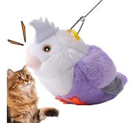 INTERACTIVE CAT TOY - Motion Activated Cat Exercise Toy with 6 Realistic Animal Sounds - Touch Responsive Plush Toy to Stimulate Hunting Instincts, Activate, and Entertain Cats