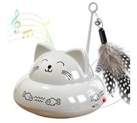 Interactive Cat Toy - Musical Teasing Device, Compact Scale with Lights, High ABS Pliable, Automated Motion Sensor, Self-Play Gadget for Indoor Kittens Exercising or Fighting Boredom