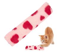 Interactive Cat Toy Pillow, Love Themed Chew Cushion with Rattle Paper, Stimulating Play for Indoor Kittens, Engaging Exercise and Enrichment Game for Bored Pets
