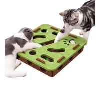 Interactive Cat Toy Puzzle Maze Toy Made of Felt 30 x 30 cm | Intelligence toy mental promotion, felt fumbling board cat with labyrinth, self-employed cat toy