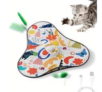 Interactive Cat Toy, Quiet Game with Moving Concealed Teasers, Rechargeable Stimulating Cat Toys for Indoor Play, Perfect for Apartments, Corners, Alone Time, Living Room and Fun Engagement