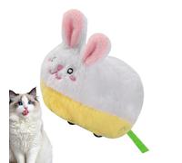 Interactive Cat Toy, Rechargeable Cat Plush Toy with Sound, Pet Exercise Enrichment, Hunting Chasing Game, Automatic Obstacle Avoidance