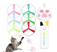 Interactive Cat Toy - Rechargeable Dragonfly Launcher with 6 Dragonflies | Indoor Kitten Track Toy for Fetch, Training, Chasing, Enrichment | Fun Christmas, Halloween, Birthday, Party Pet Toys