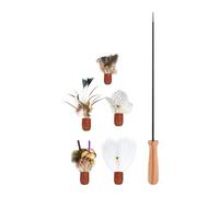 Interactive Cat Toy | Self-Play Teaser Wand Rod | Kitten Quiet Play Toys | for Pet Kitten Home Indoor Outdoor Birthday Ground Daily